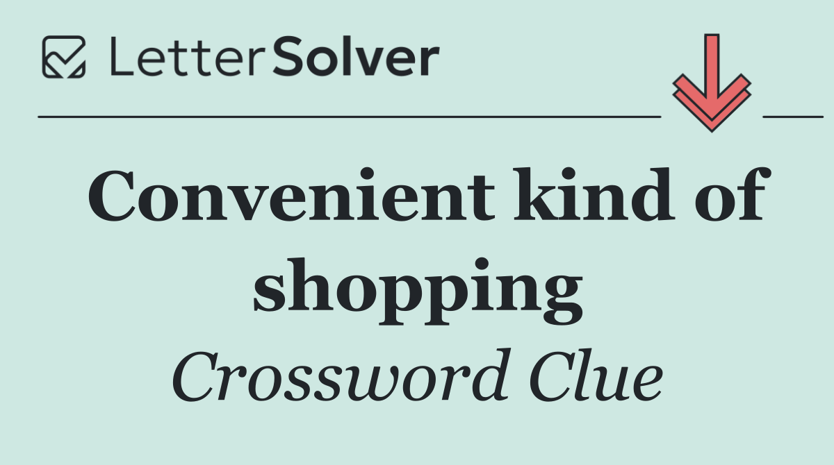 Convenient kind of shopping