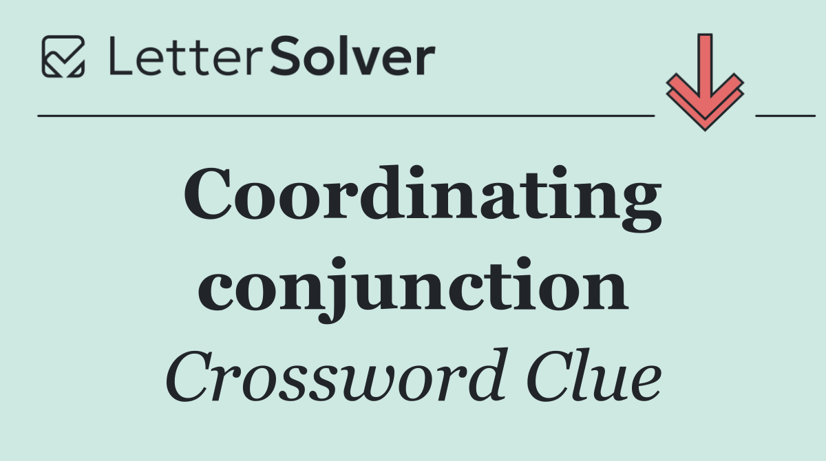 Coordinating conjunction
