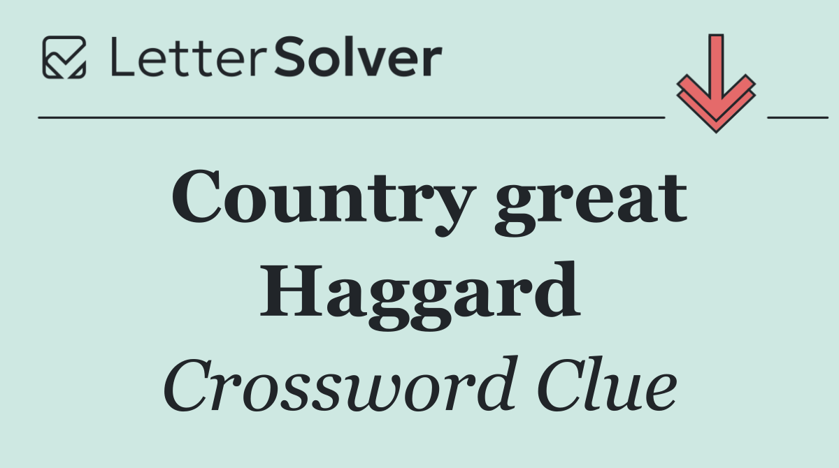 Country great Haggard