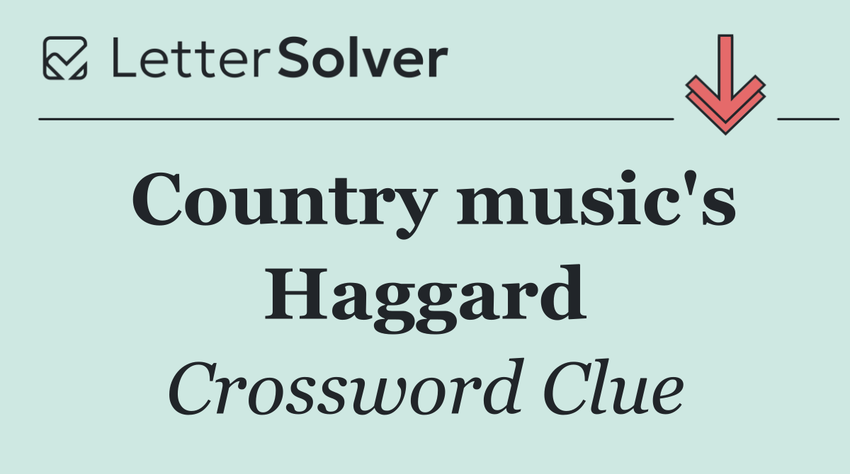 Country music's Haggard