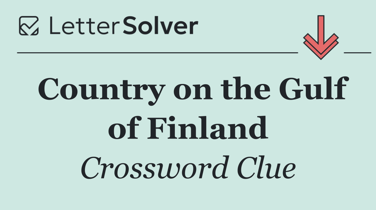 Country on the Gulf of Finland