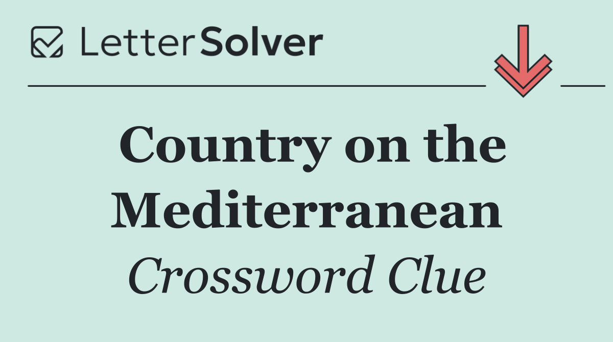 Country on the Mediterranean