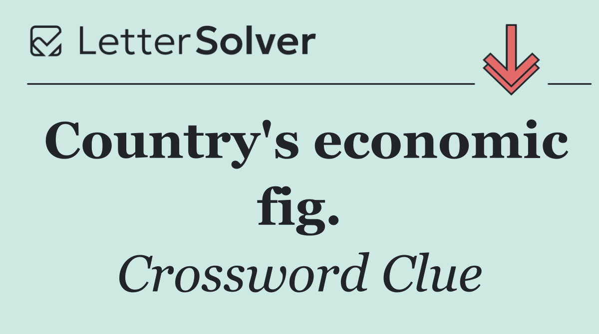 Country's economic fig.