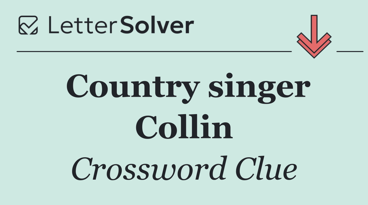 Country singer Collin