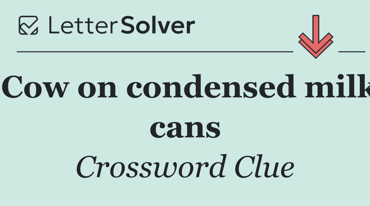 Cow on condensed milk cans
