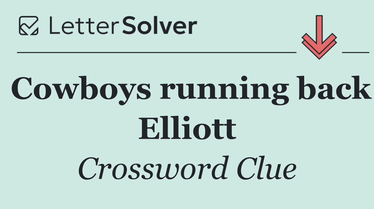 Cowboys running back Elliott