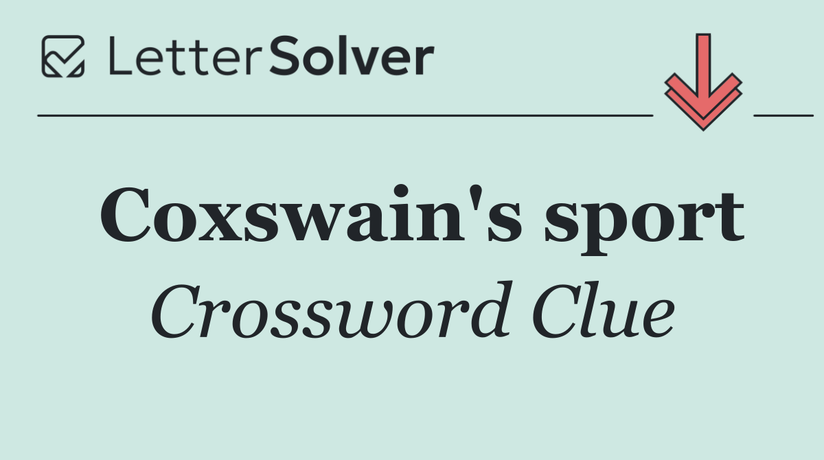 Coxswain's sport