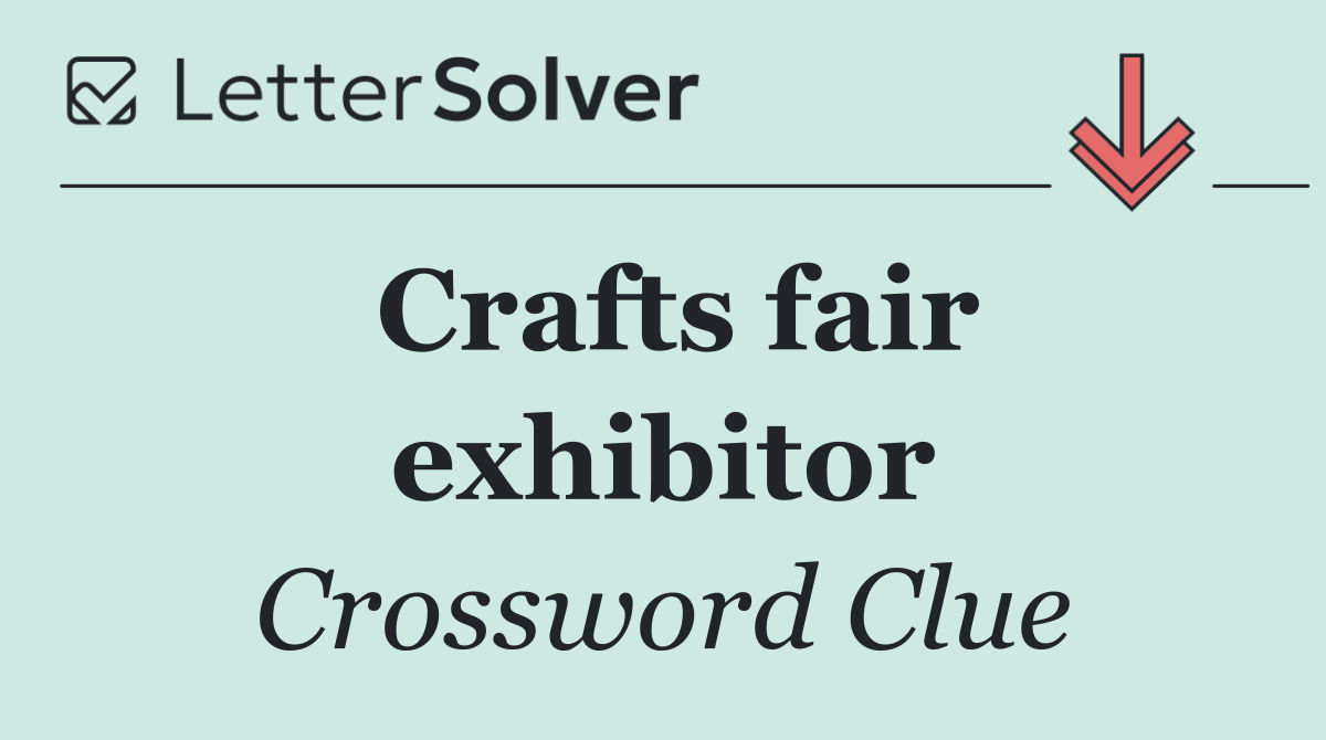 Crafts fair exhibitor
