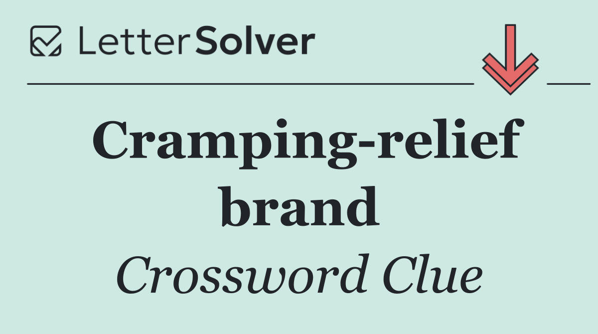Cramping relief brand