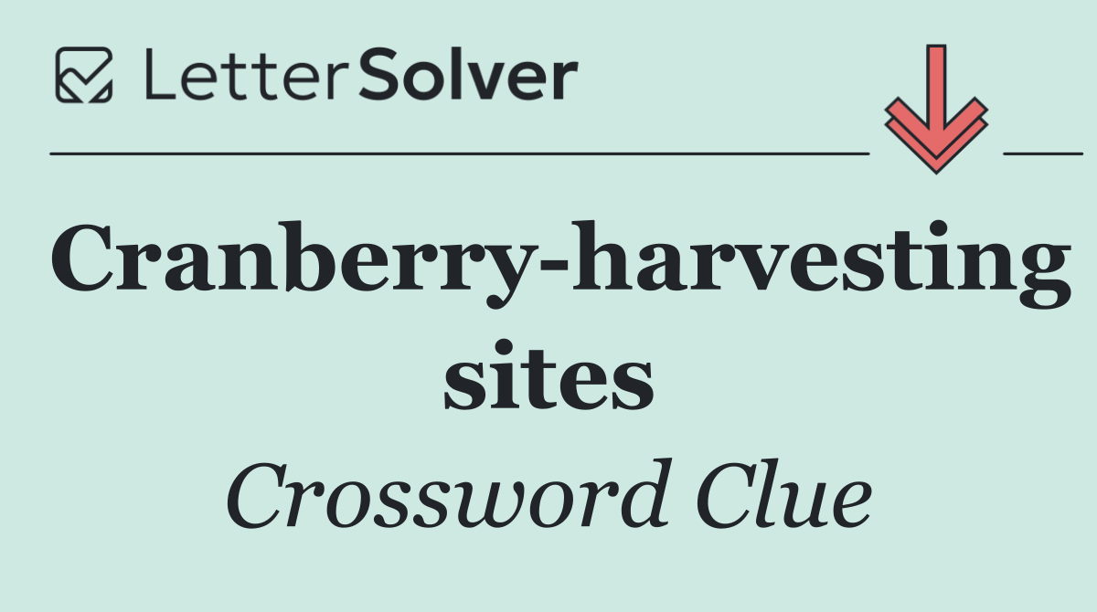 Cranberry harvesting sites