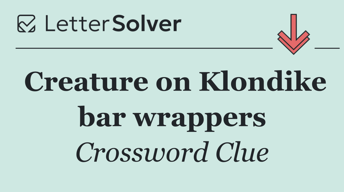 Creature on Klondike bar wrappers