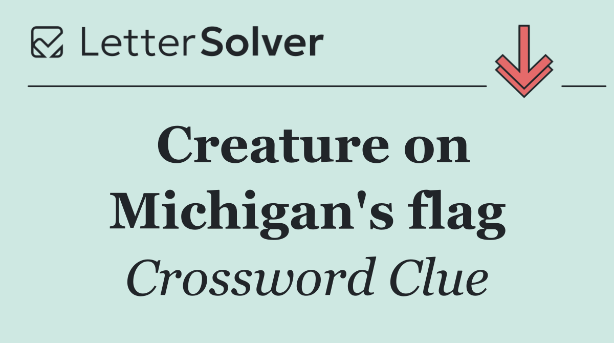 Creature on Michigan's flag