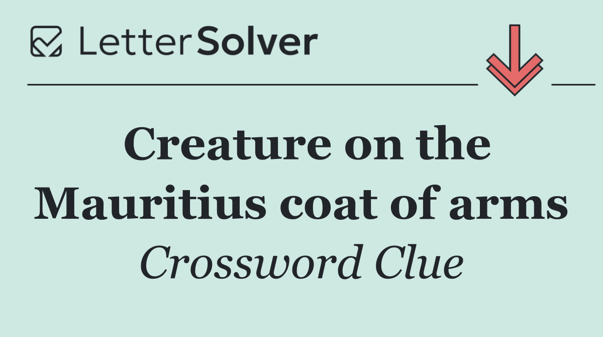 Creature on the Mauritius coat of arms