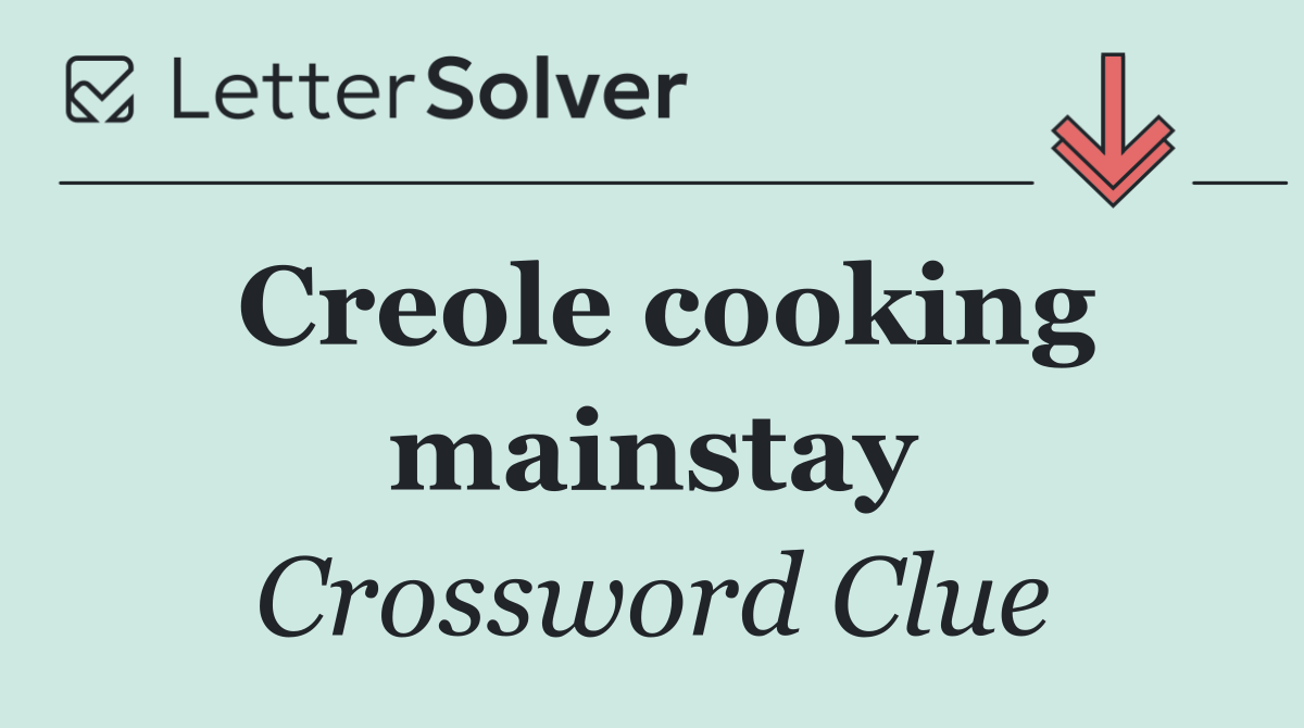 Creole cooking mainstay