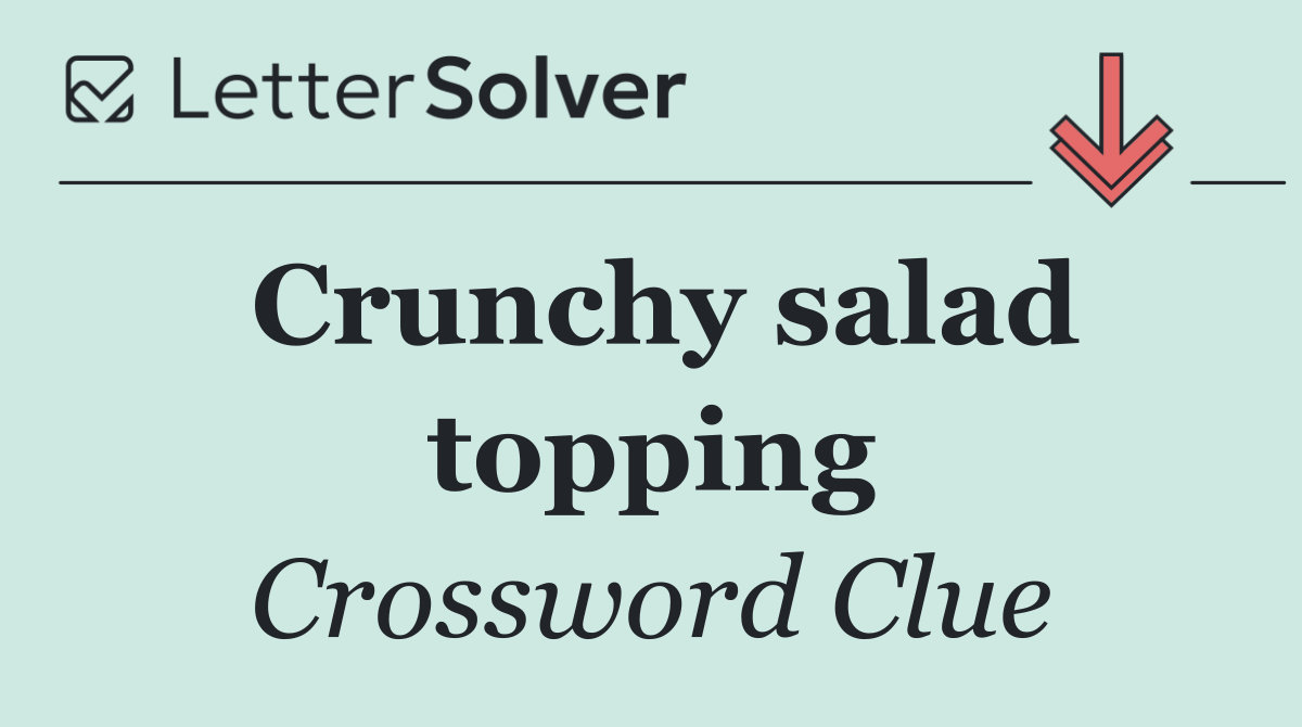 Crunchy salad topping