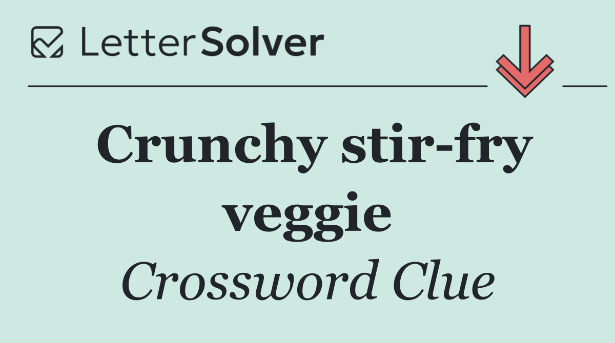 Crunchy stir fry veggie