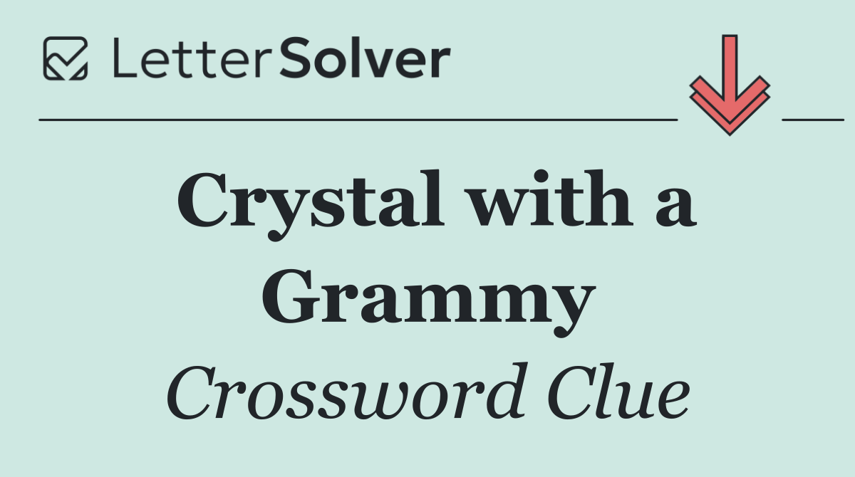 Crystal with a Grammy