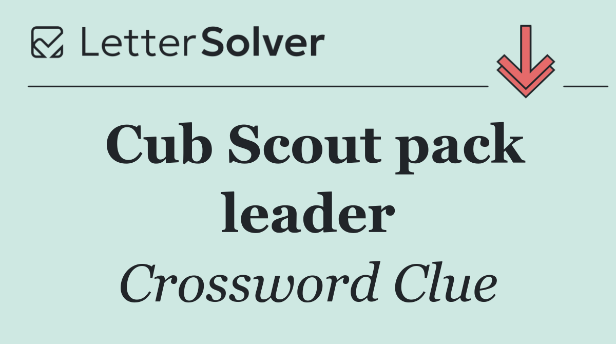 Cub Scout pack leader