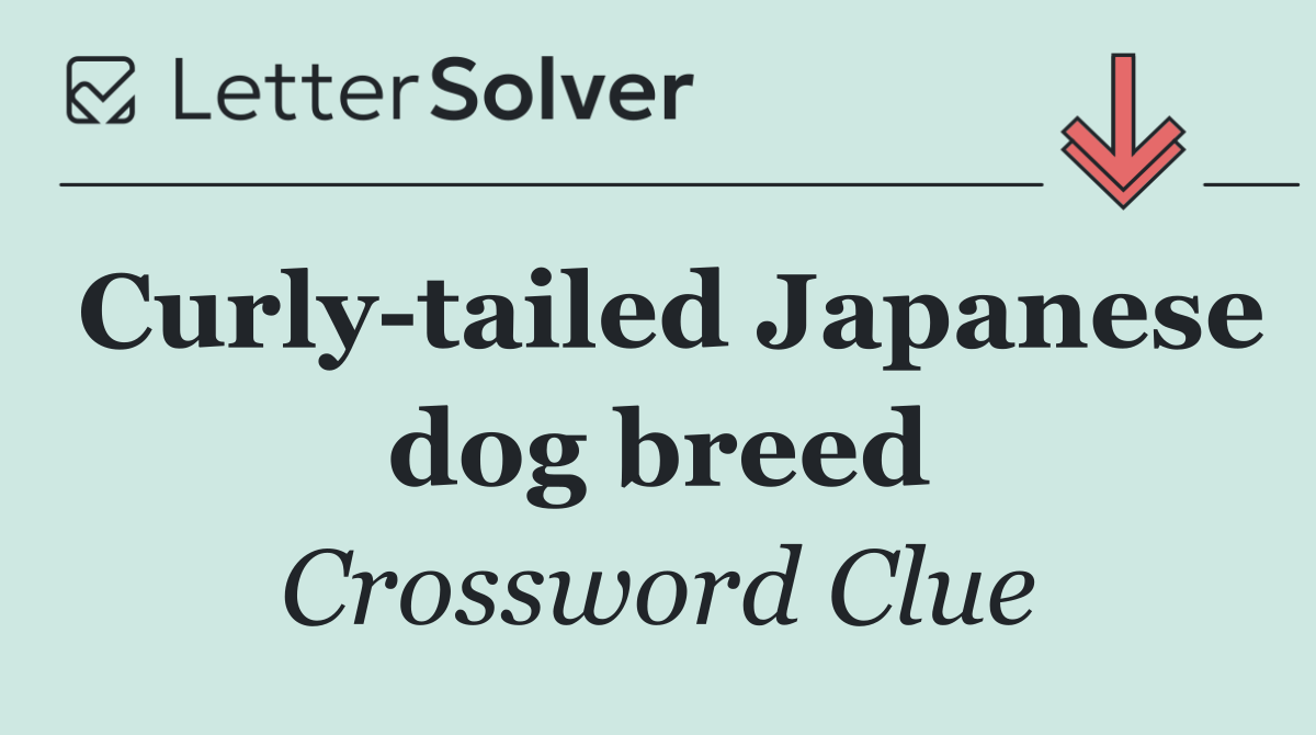 Curly tailed Japanese dog breed