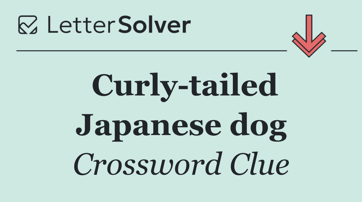 Curly tailed Japanese dog
