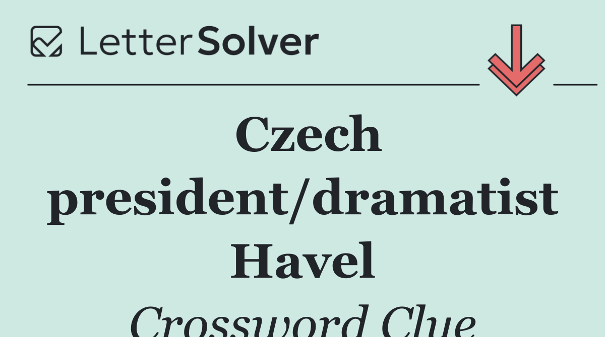 Czech president/dramatist Havel