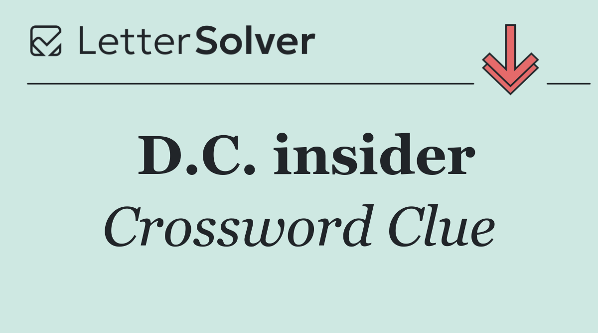 D.C. insider