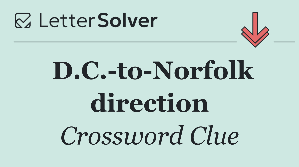 D.C. to Norfolk direction