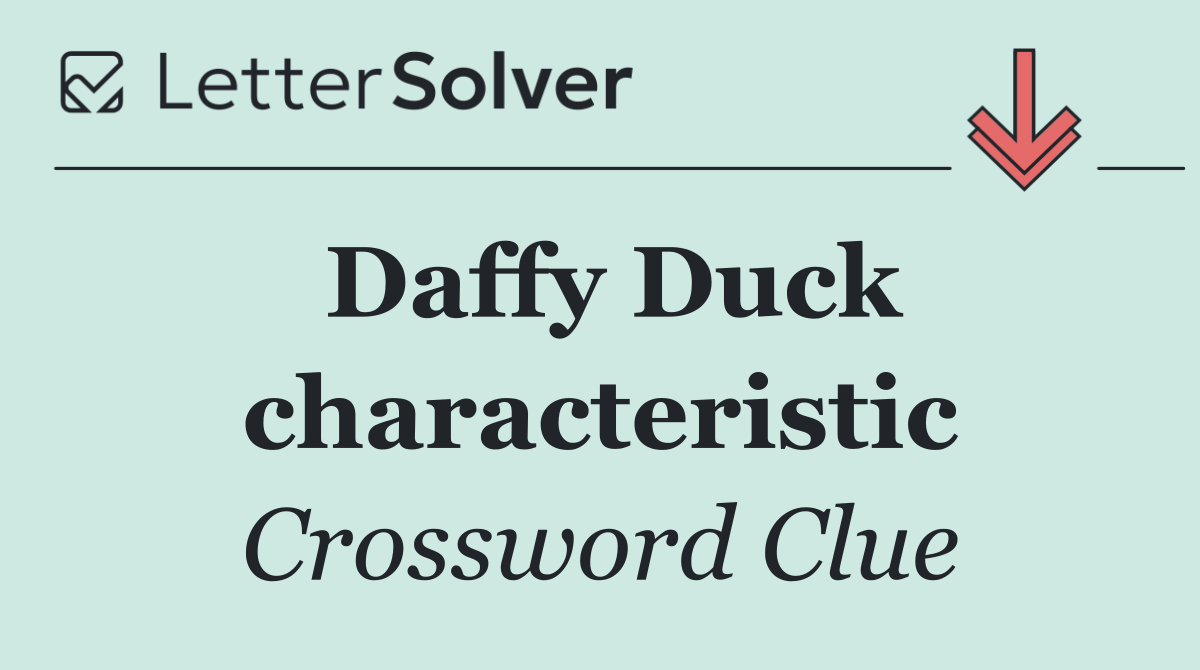 Daffy Duck characteristic