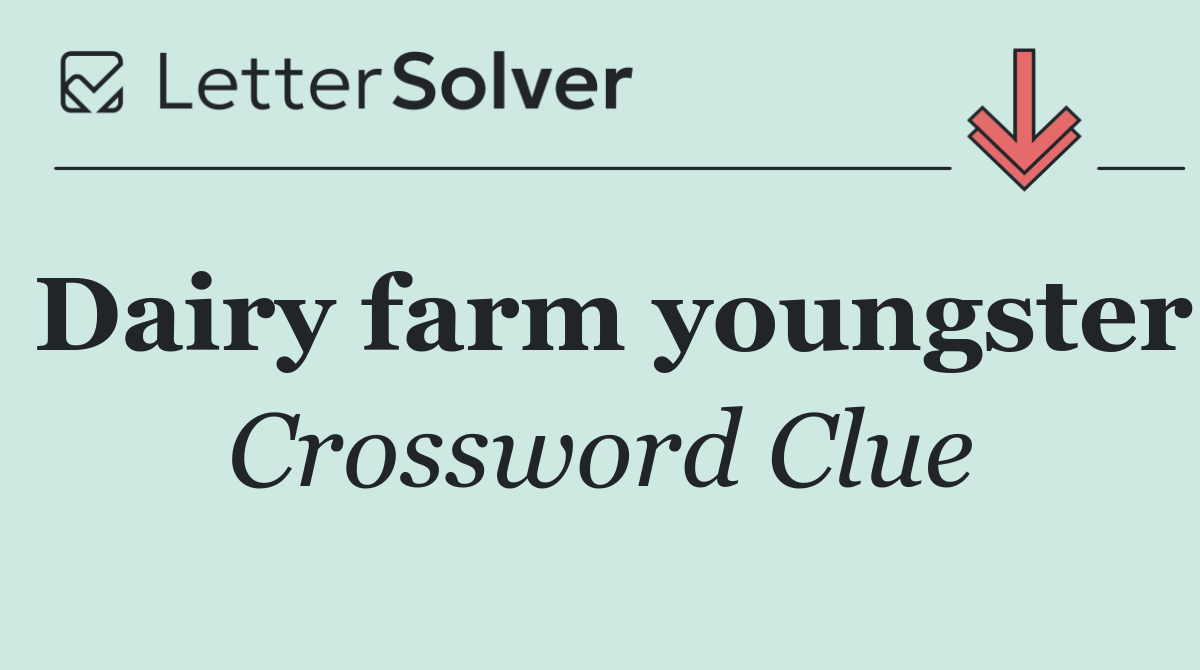 Dairy farm youngster