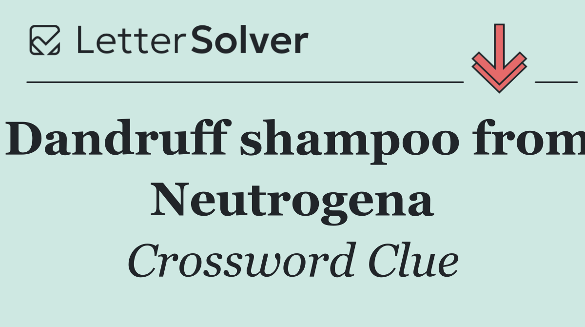 Dandruff shampoo from Neutrogena