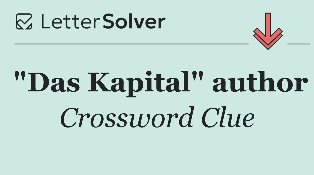 "Das Kapital" author