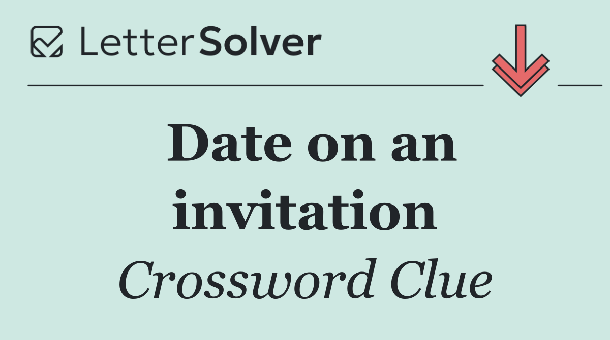 Date on an invitation