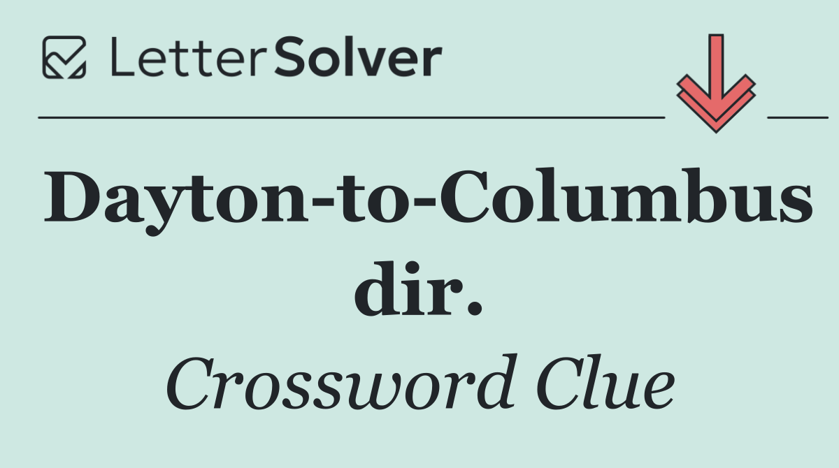 Dayton to Columbus dir.