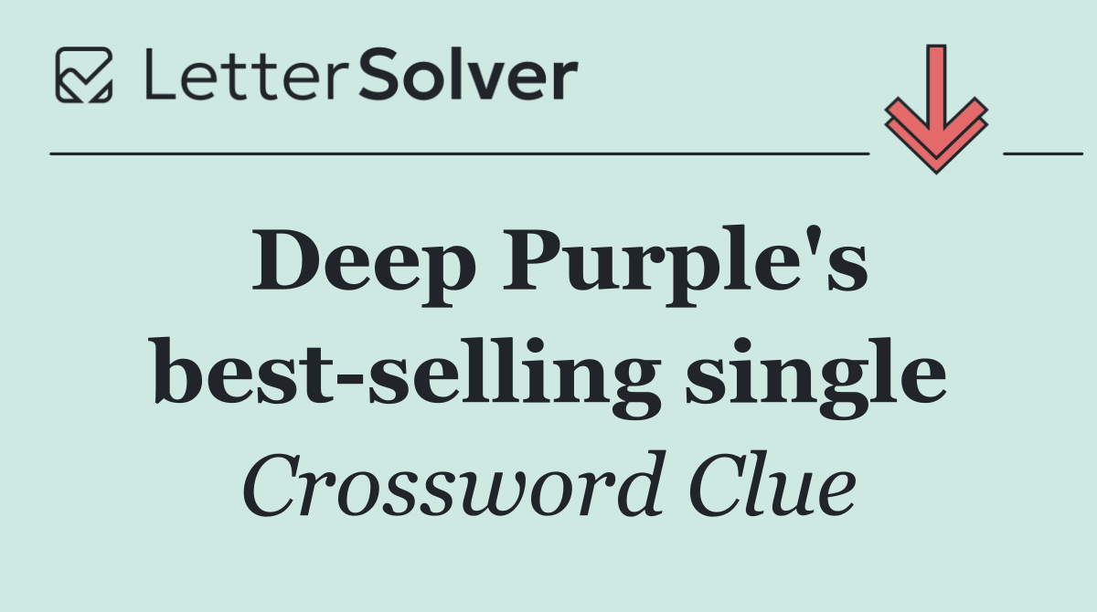 Deep Purple's best selling single
