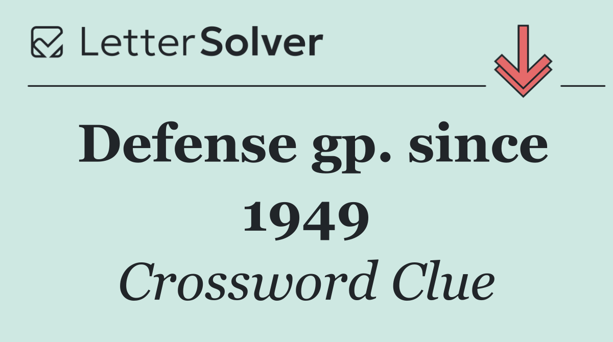 Defense gp. since 1949