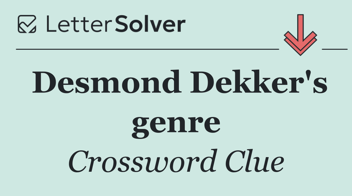 Desmond Dekker's genre