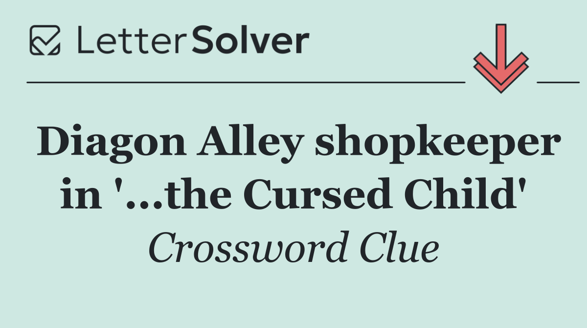 Diagon Alley shopkeeper in '...the Cursed Child'