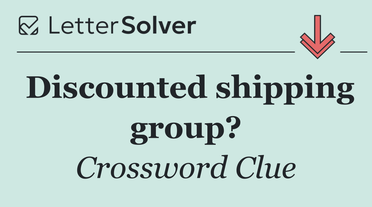 Discounted shipping group?