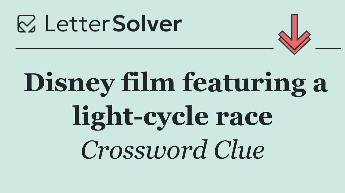 Disney film featuring a light cycle race