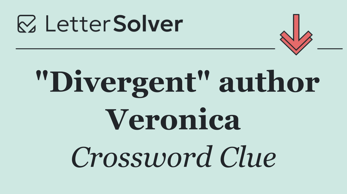 "Divergent" author Veronica