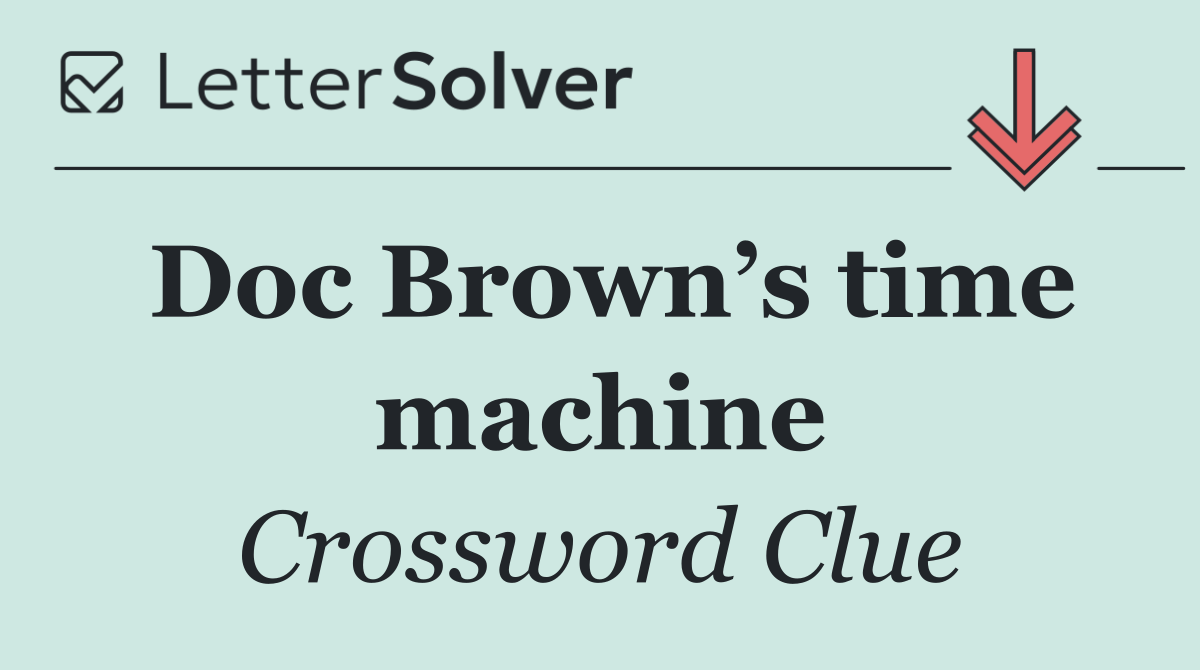 Doc Brown’s time machine