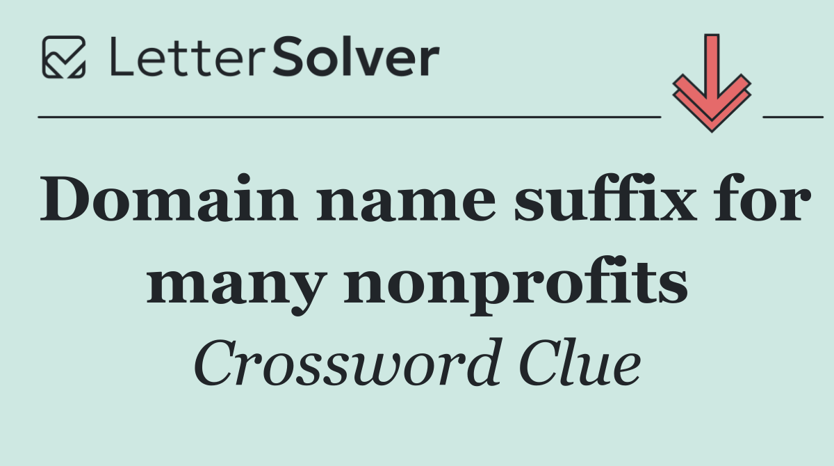 Domain name suffix for many nonprofits
