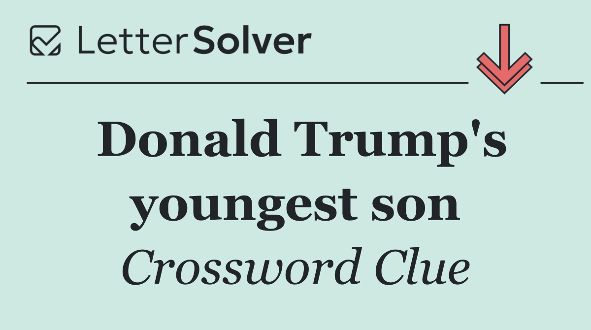 Donald Trump's youngest son