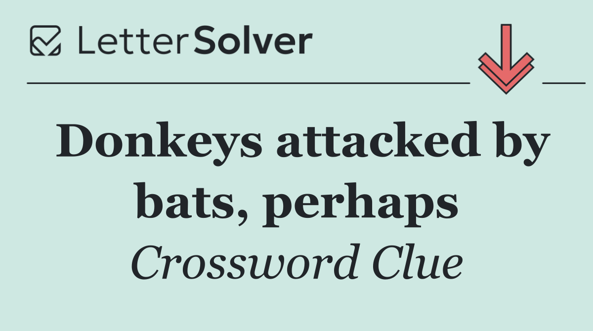 Donkeys attacked by bats, perhaps