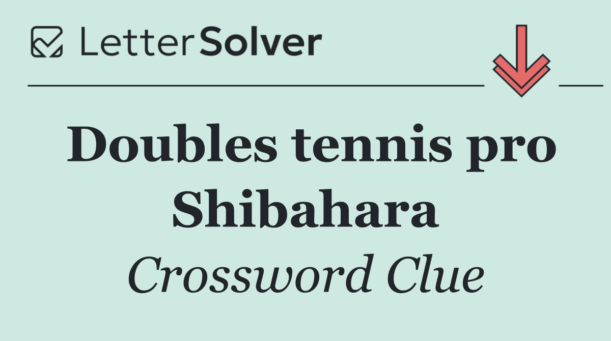 Doubles tennis pro Shibahara