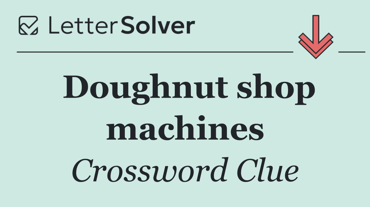 Doughnut shop machines