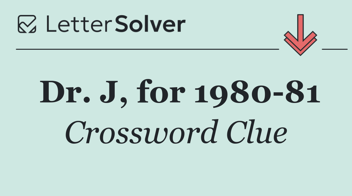 Dr. J, for 1980 81