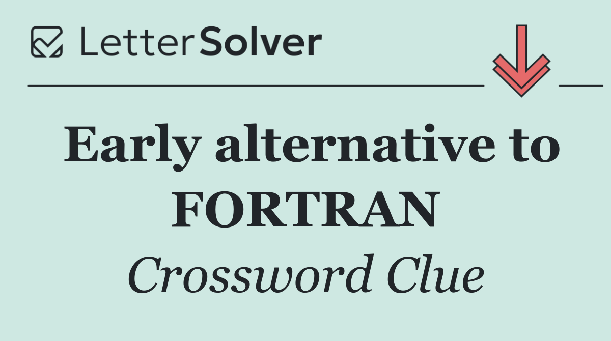 Early alternative to FORTRAN