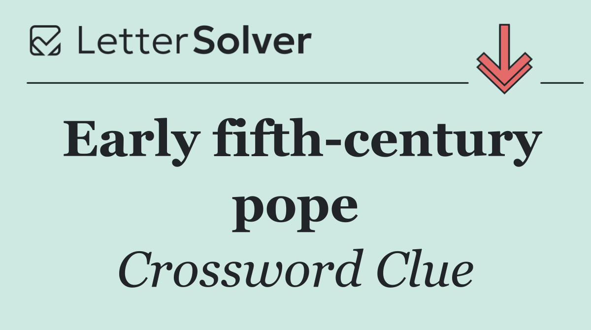 Early fifth century pope
