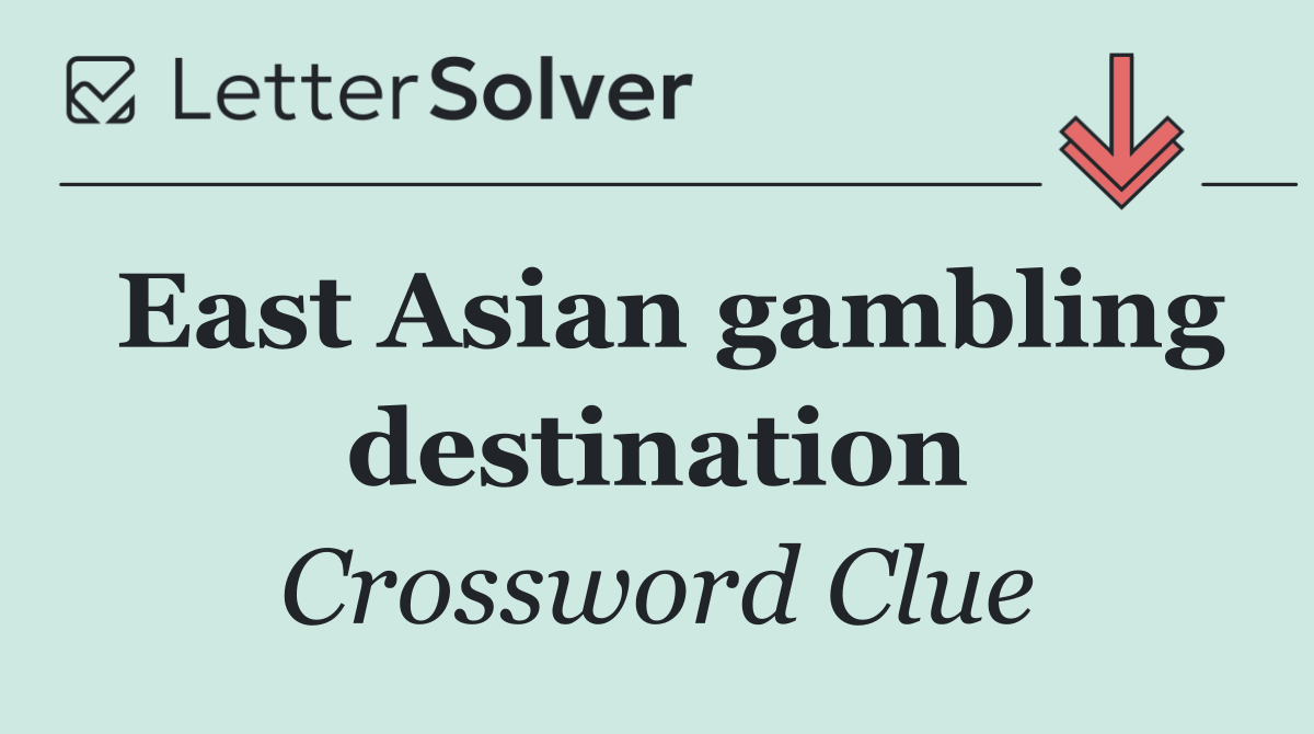 East Asian gambling destination